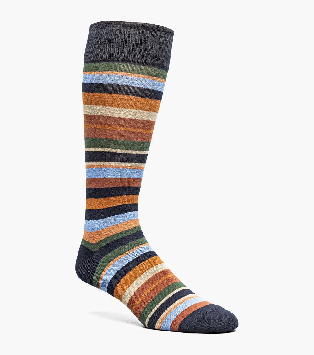 stacy adams Assorted Stripe Men’s Crew Dress Sock Men’s Socks