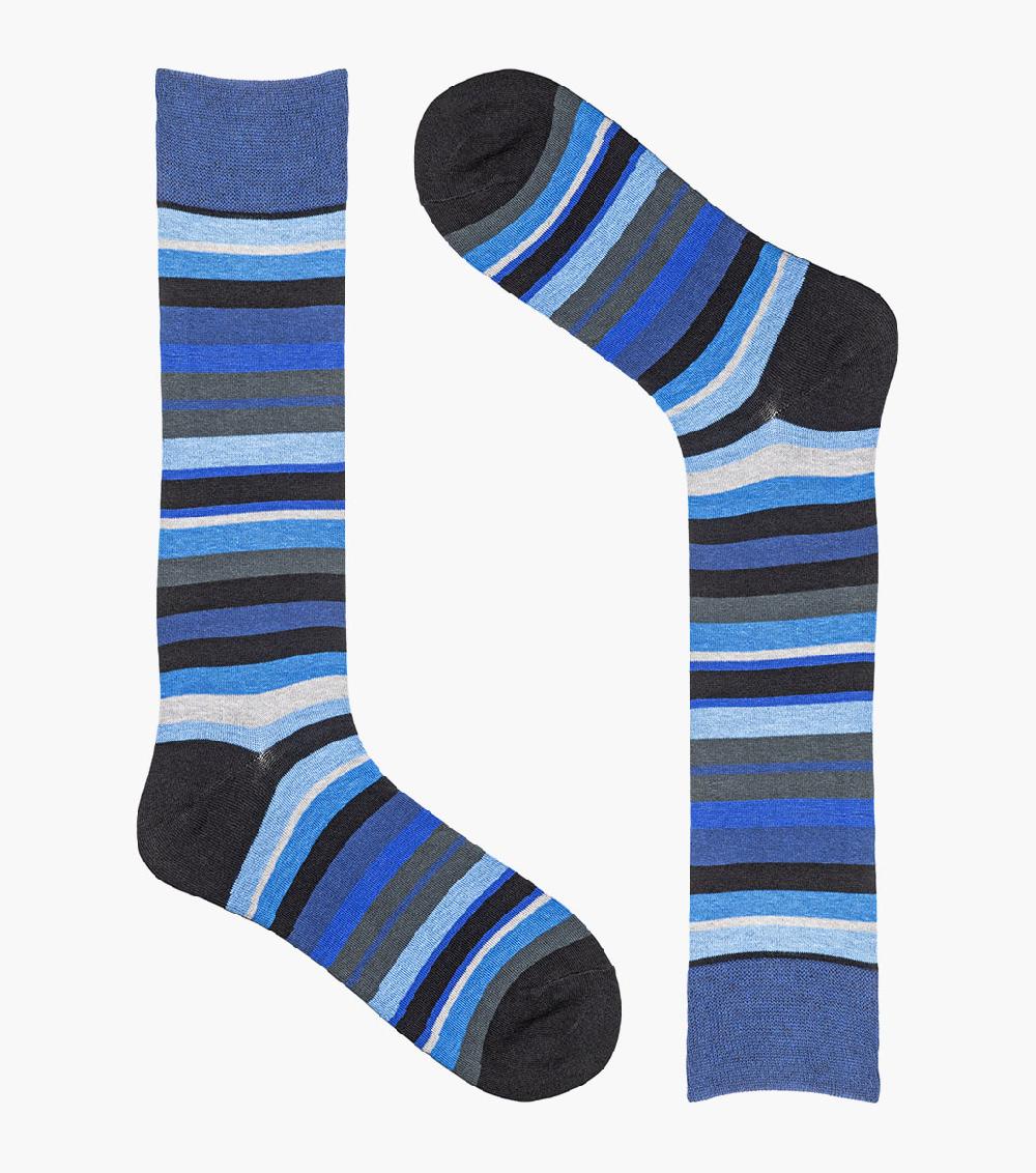 Stacy Adams Assorted Stripe Men’s Crew Dress Sock Men’s Socks
