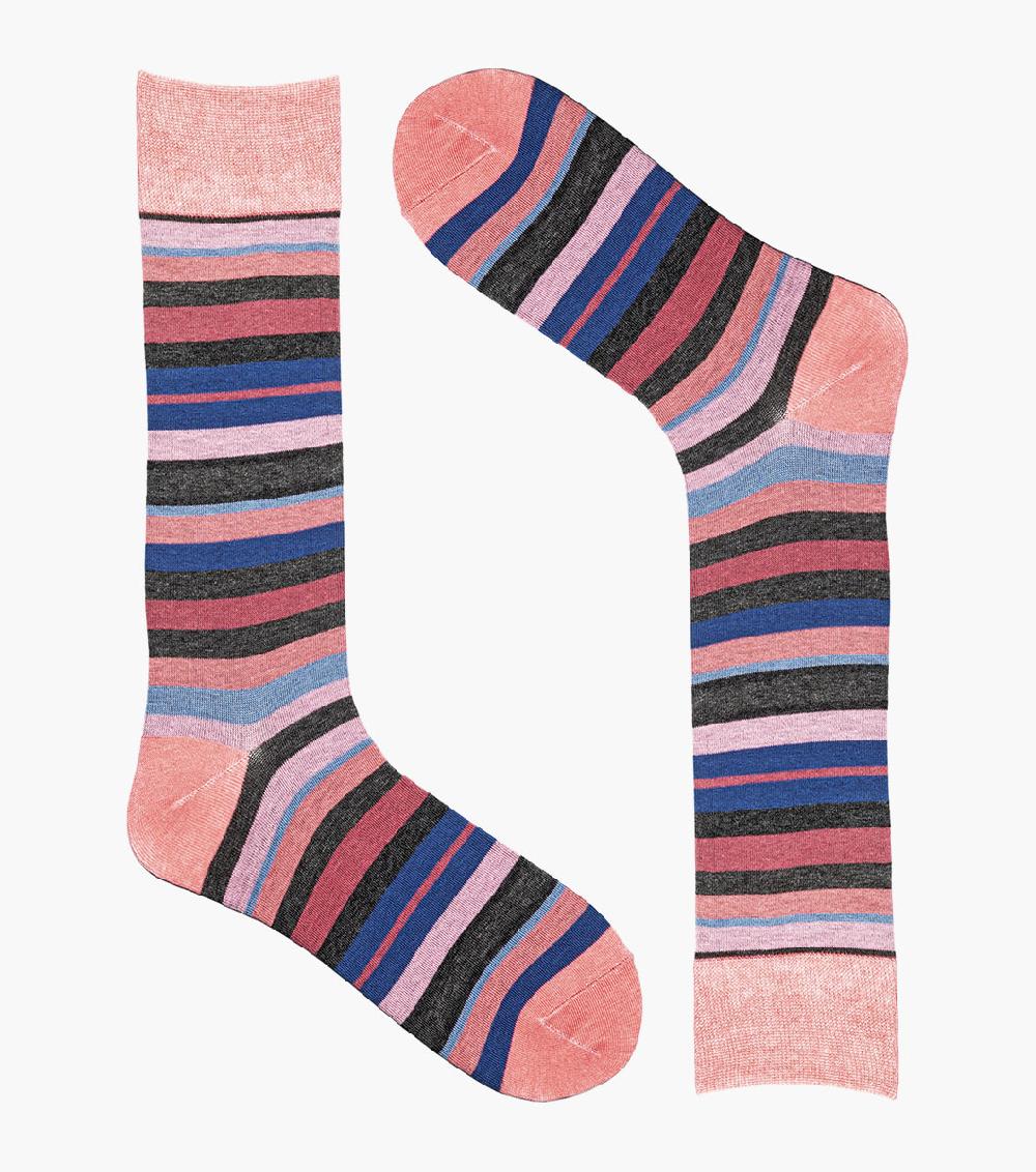 Stacy Adams Assorted Stripe Men’s Crew Dress Sock Men’s Socks