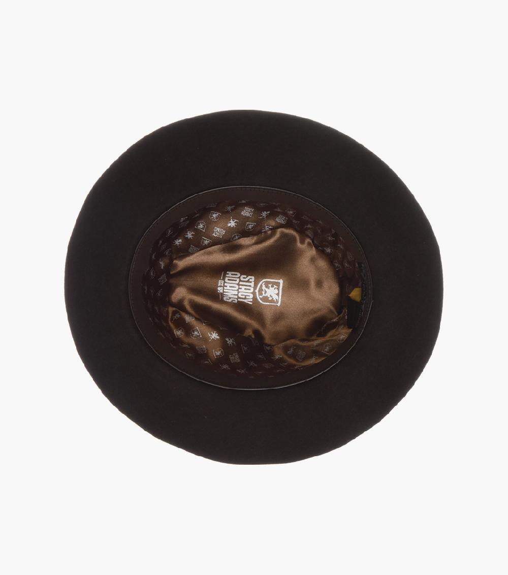 Stacy Adams August Fedora Wool Felt Pinch Front Hat Men’s Hats