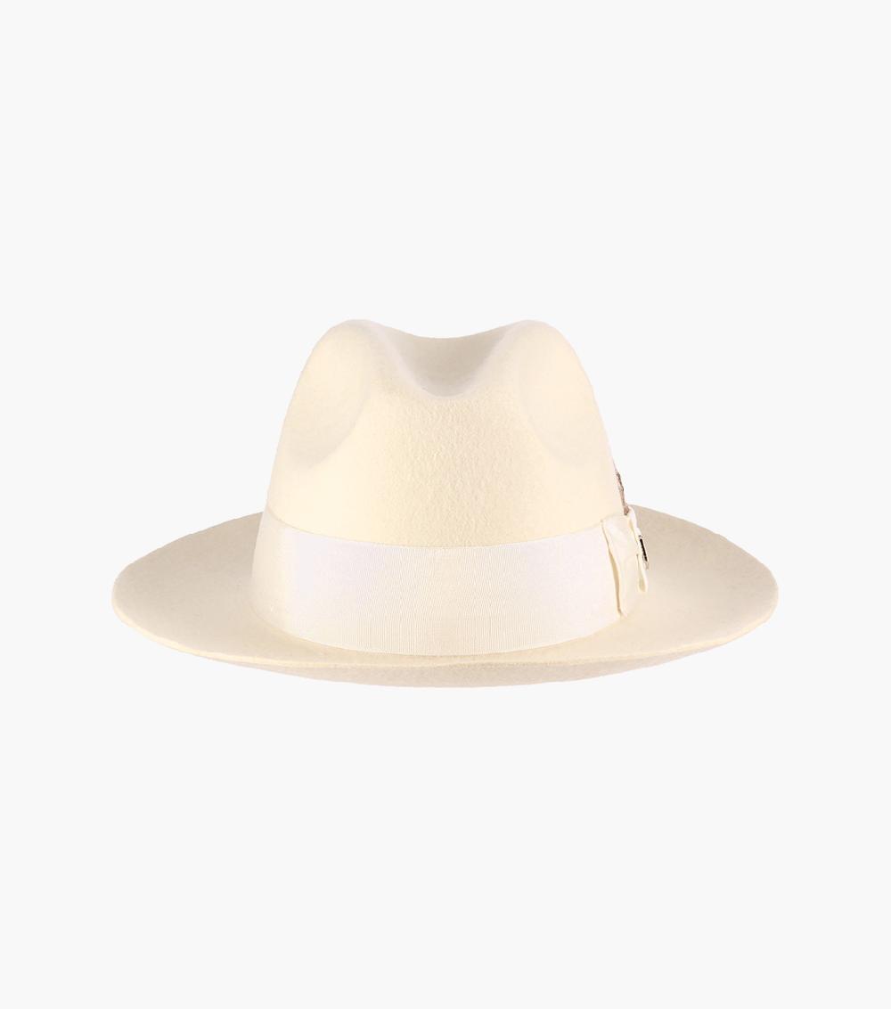 Stacy Adams August Fedora Wool Felt Pinch Front Hat Men’s Hats