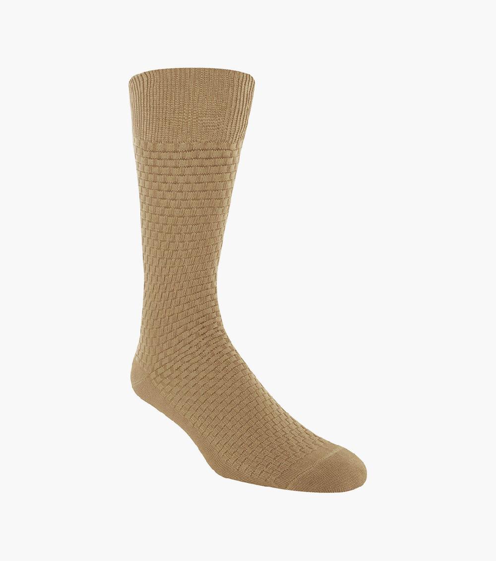 stacy adams Basket Weave Men's Crew Dress Sock Men’s Socks