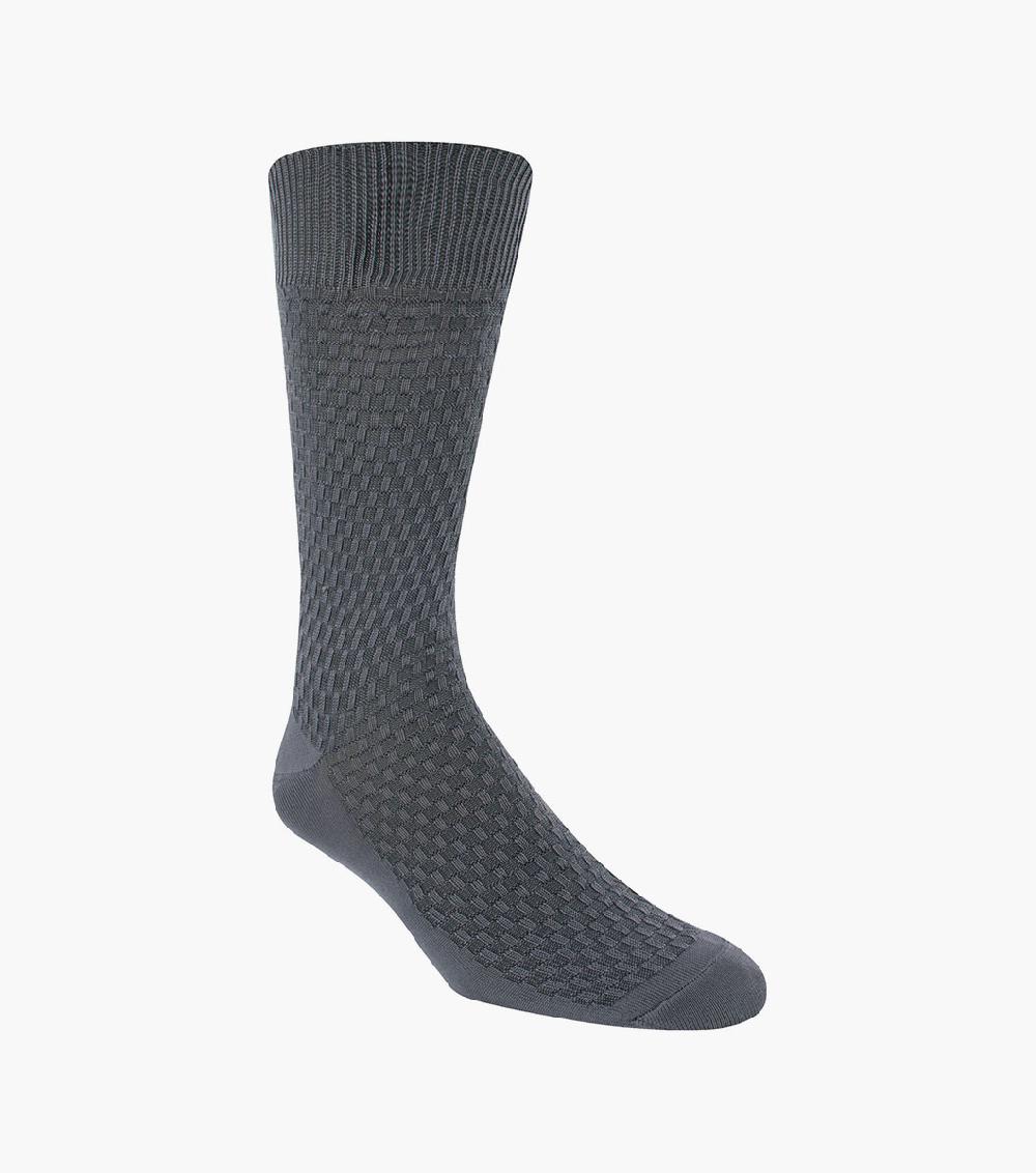 stacy adams Basket Weave Men's Crew Dress Sock Men’s Socks