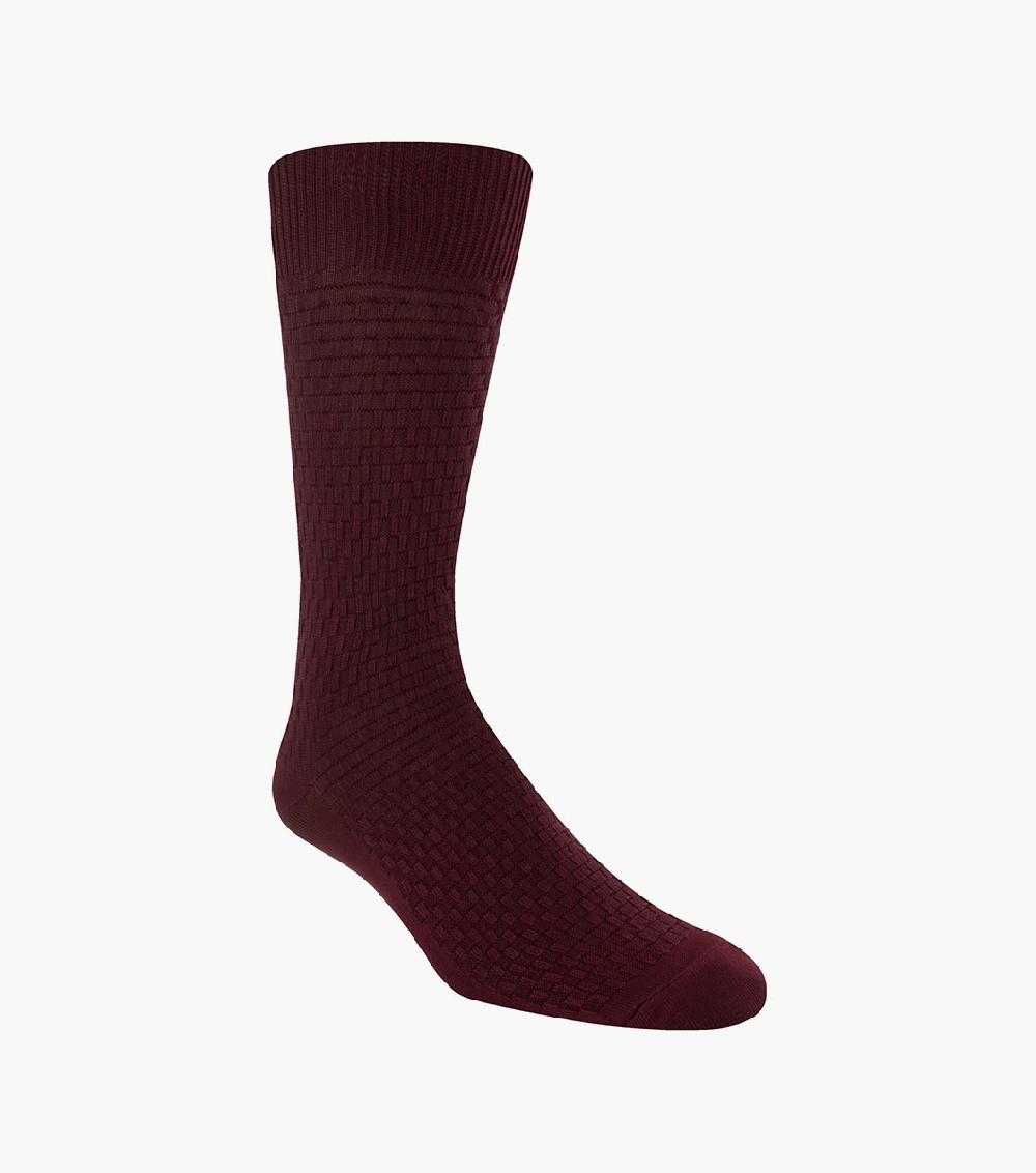 stacy adams Basket Weave Men's Crew Dress Sock Men’s Socks