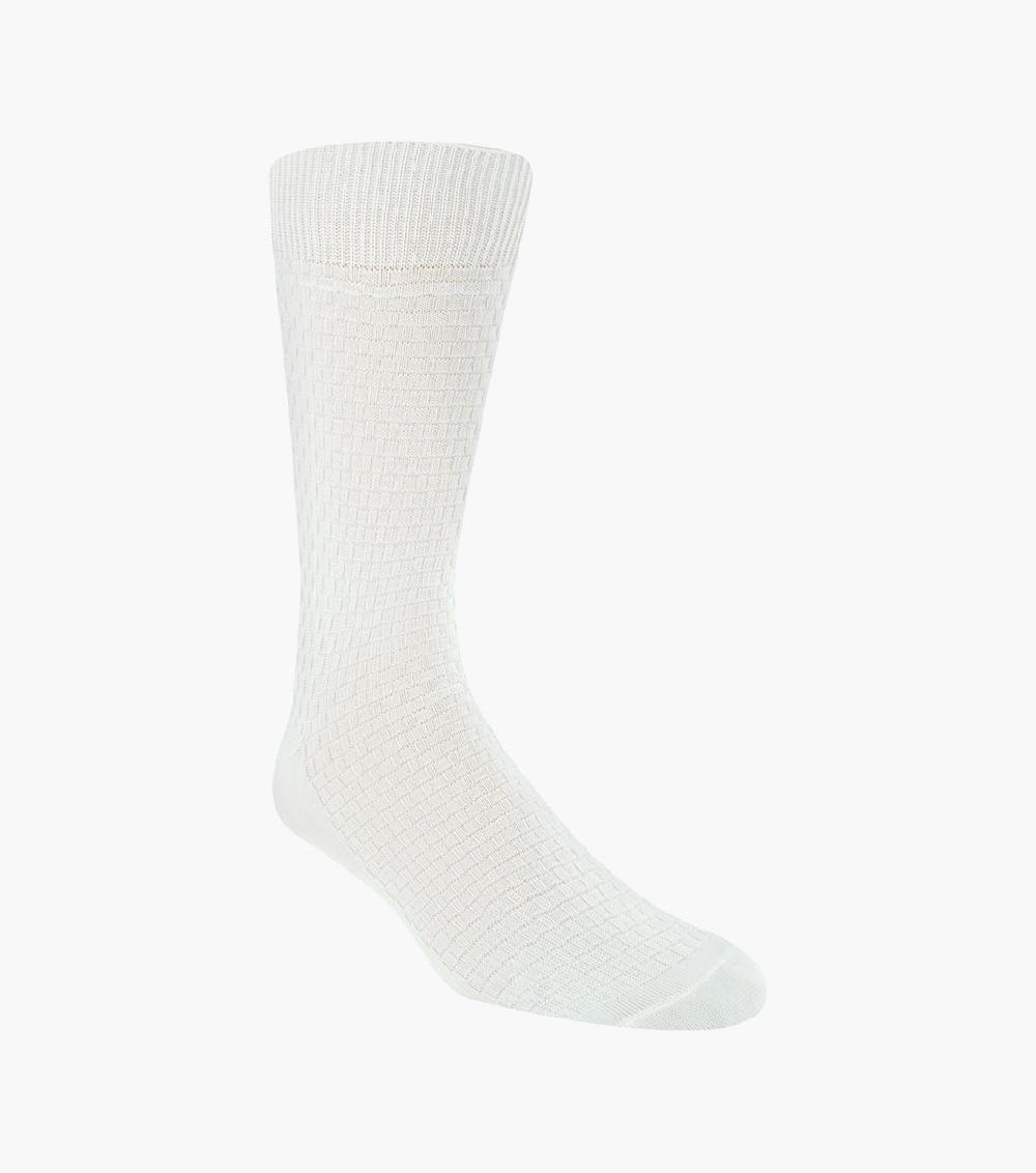 stacy adams Basket Weave Men's Crew Dress Sock Men’s Socks