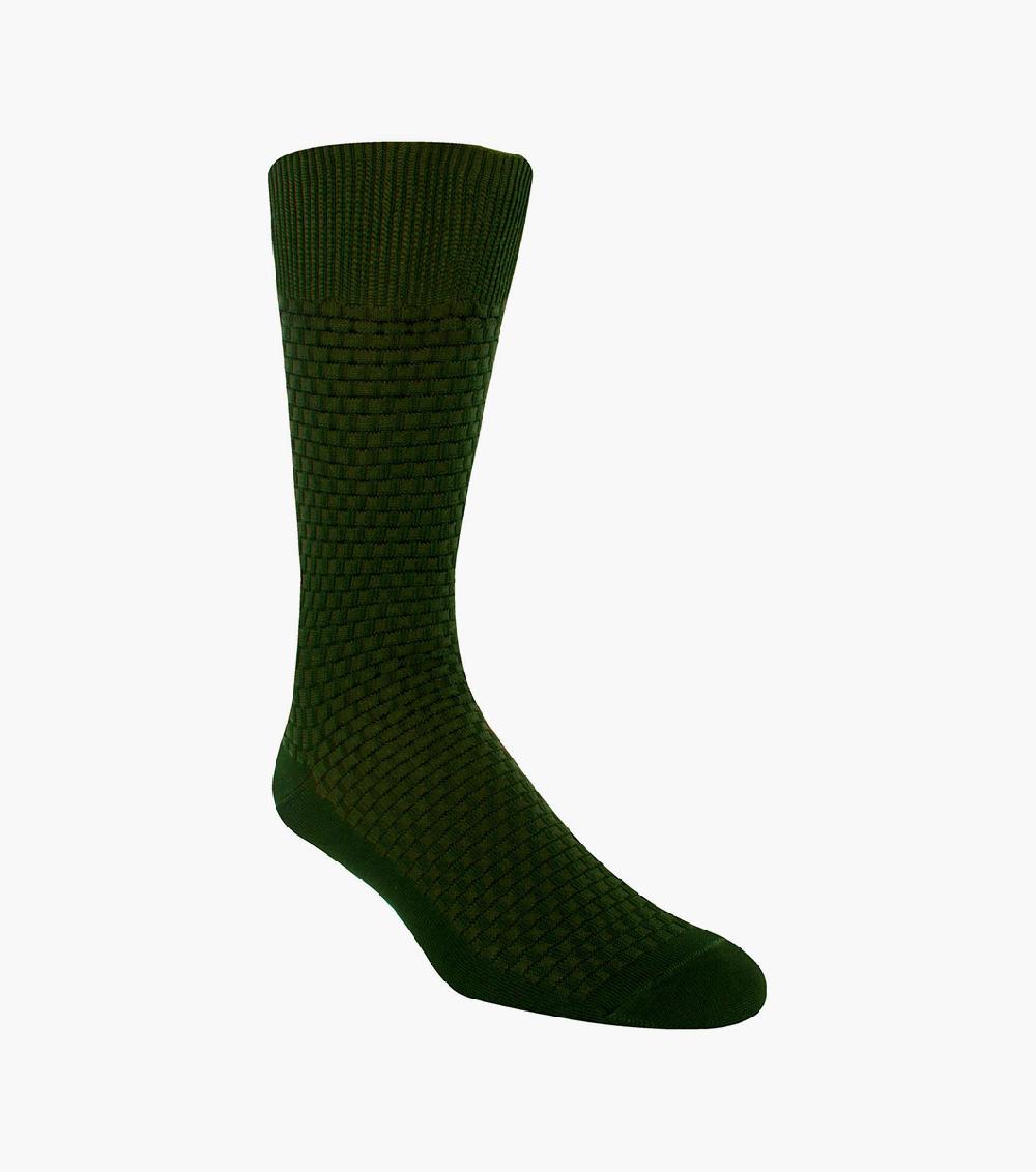 stacy adams Basket Weave Men's Crew Dress Sock Men’s Socks