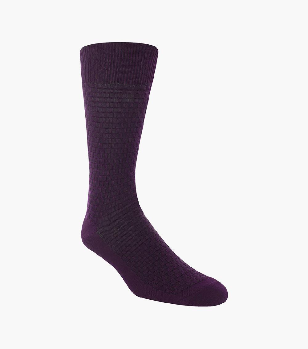 stacy adams Basket Weave Men's Crew Dress Sock Men’s Socks