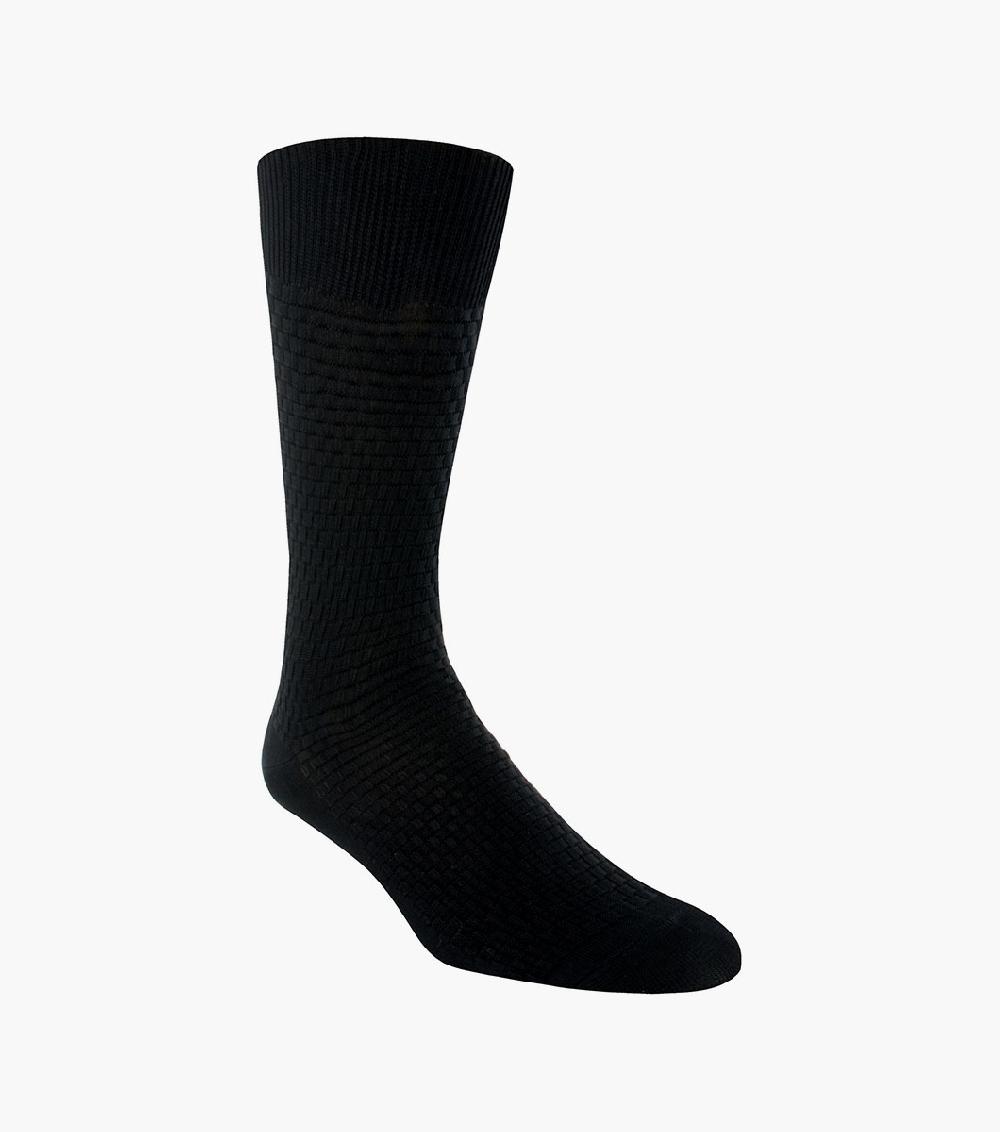 stacy adams Basket Weave Men's Crew Dress Sock Men’s Socks