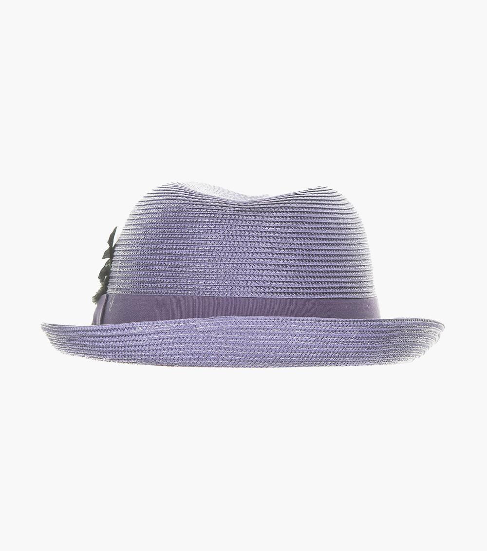 Stacy Adams Belmont Fedora Poly Braid Pinch Front Hat Men’s Hats