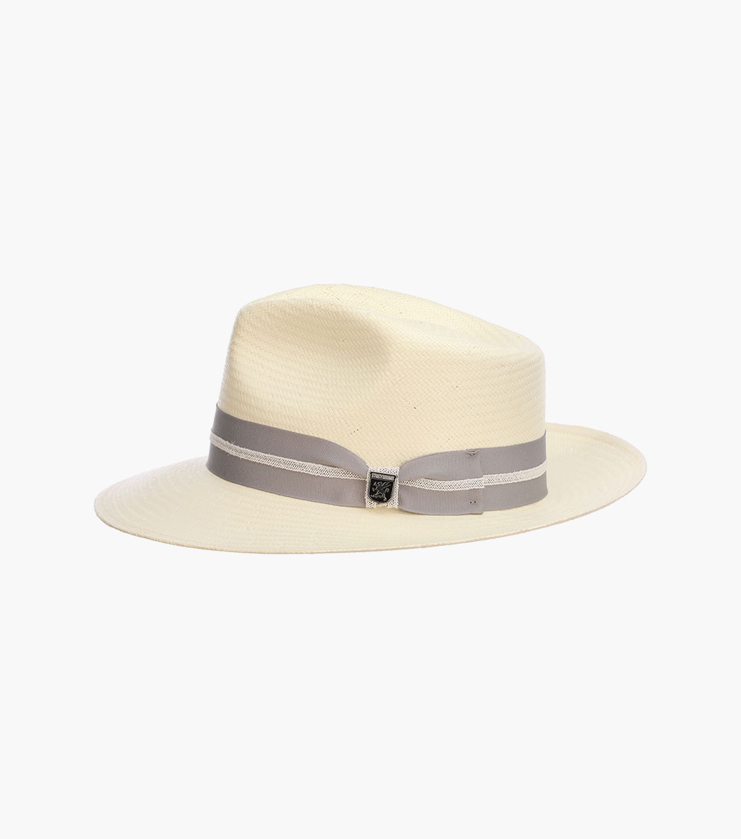 Stacy Adams Bennett Fedora Toyo Pinch Front Hat Men’s Hats
