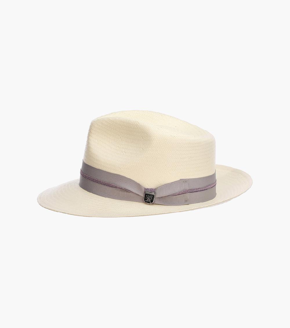 Stacy Adams Bennett Fedora Toyo Pinch Front Hat Men’s Hats