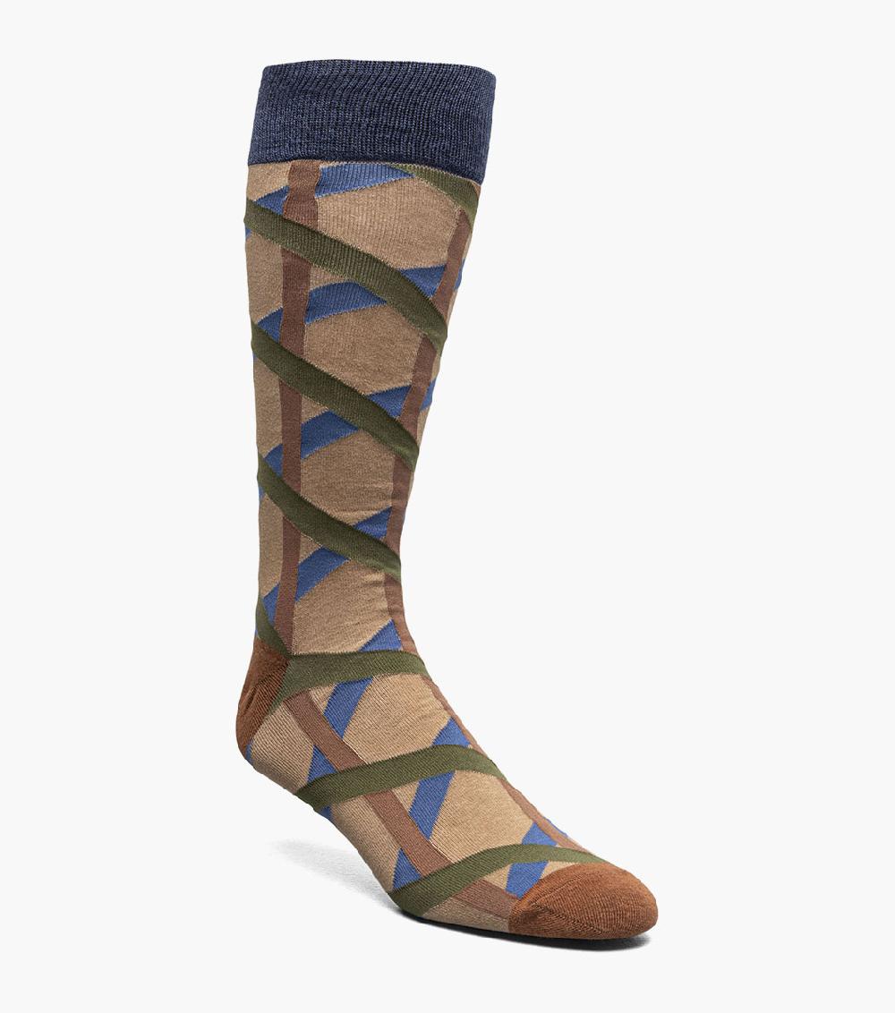 stacy adams Bold Stripe Men's Crew Dress Sock All Accessories