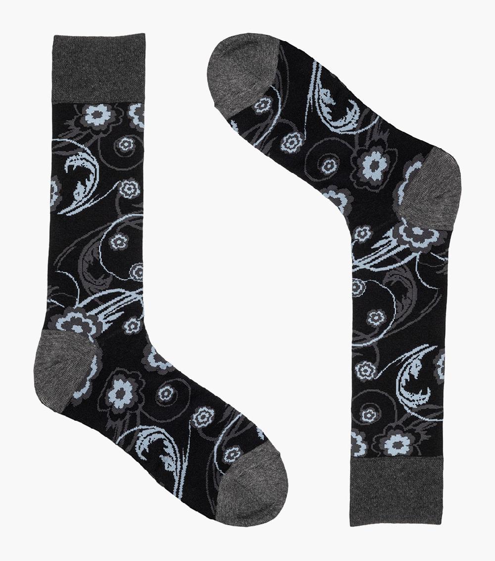 Stacy Adams Bright Floral Men's Crew Dress Sock Men’s Socks
