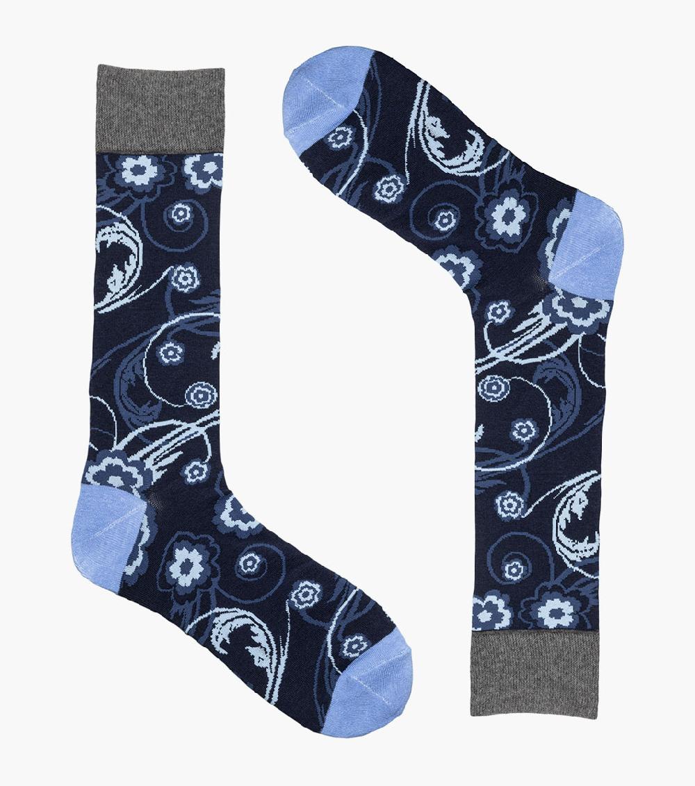 Stacy Adams Bright Floral Men's Crew Dress Sock Men’s Socks