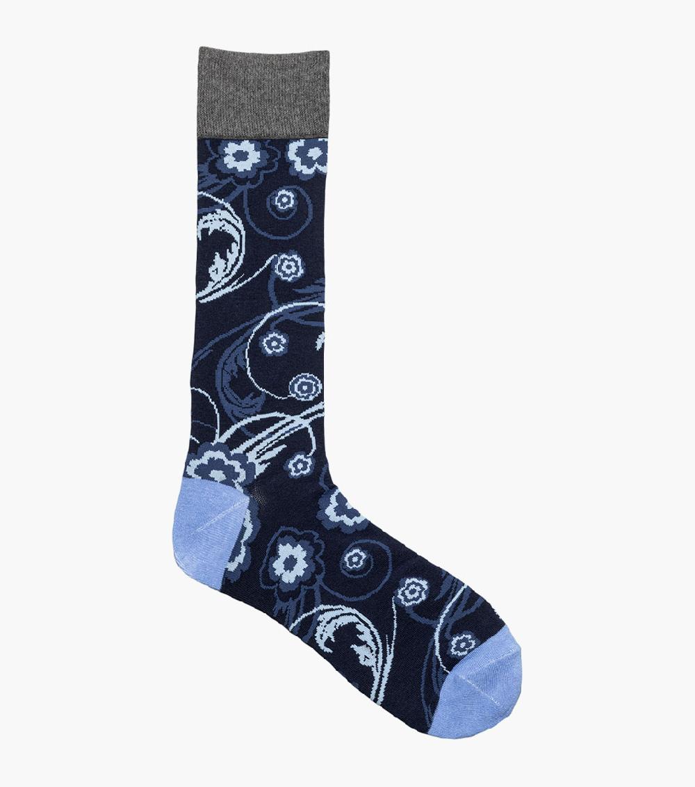 Stacy Adams Bright Floral Men's Crew Dress Sock Men’s Socks