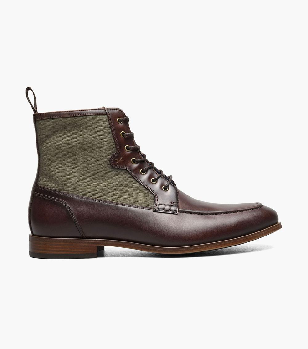 Stacy Adams Brumley Moc Toe Lace Up Boot FlexZone Collection