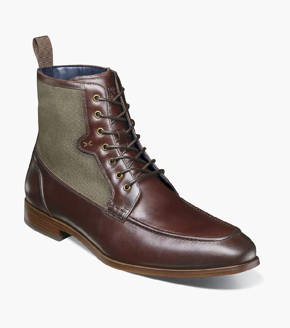 stacy adams Brumley Moc Toe Lace Up Boot FlexZone Collection