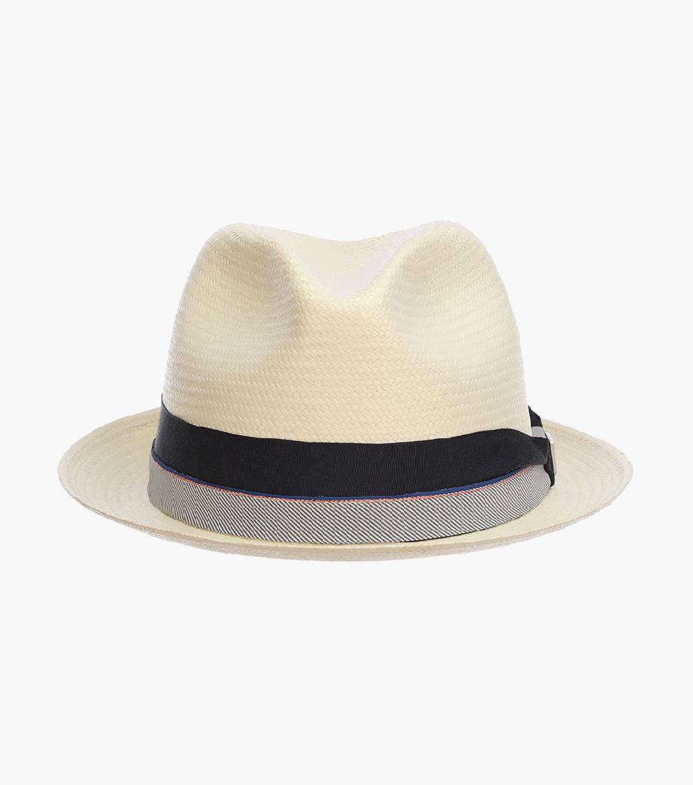 Stacy Adams Brunswick Fedora Toyo Pinch Front Hat Men’s Hats