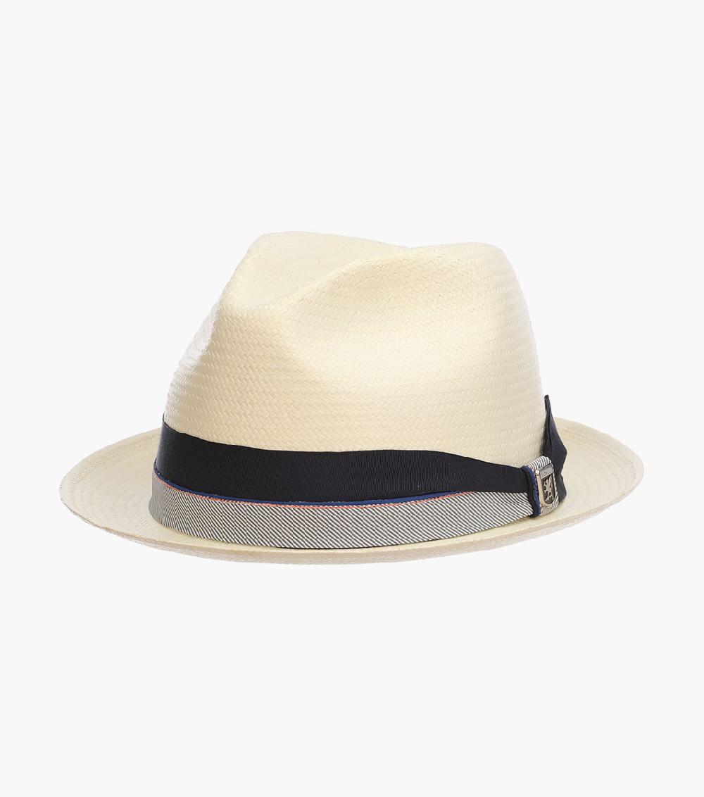stacy adams Brunswick Fedora Toyo Pinch Front Hat Men’s Hats