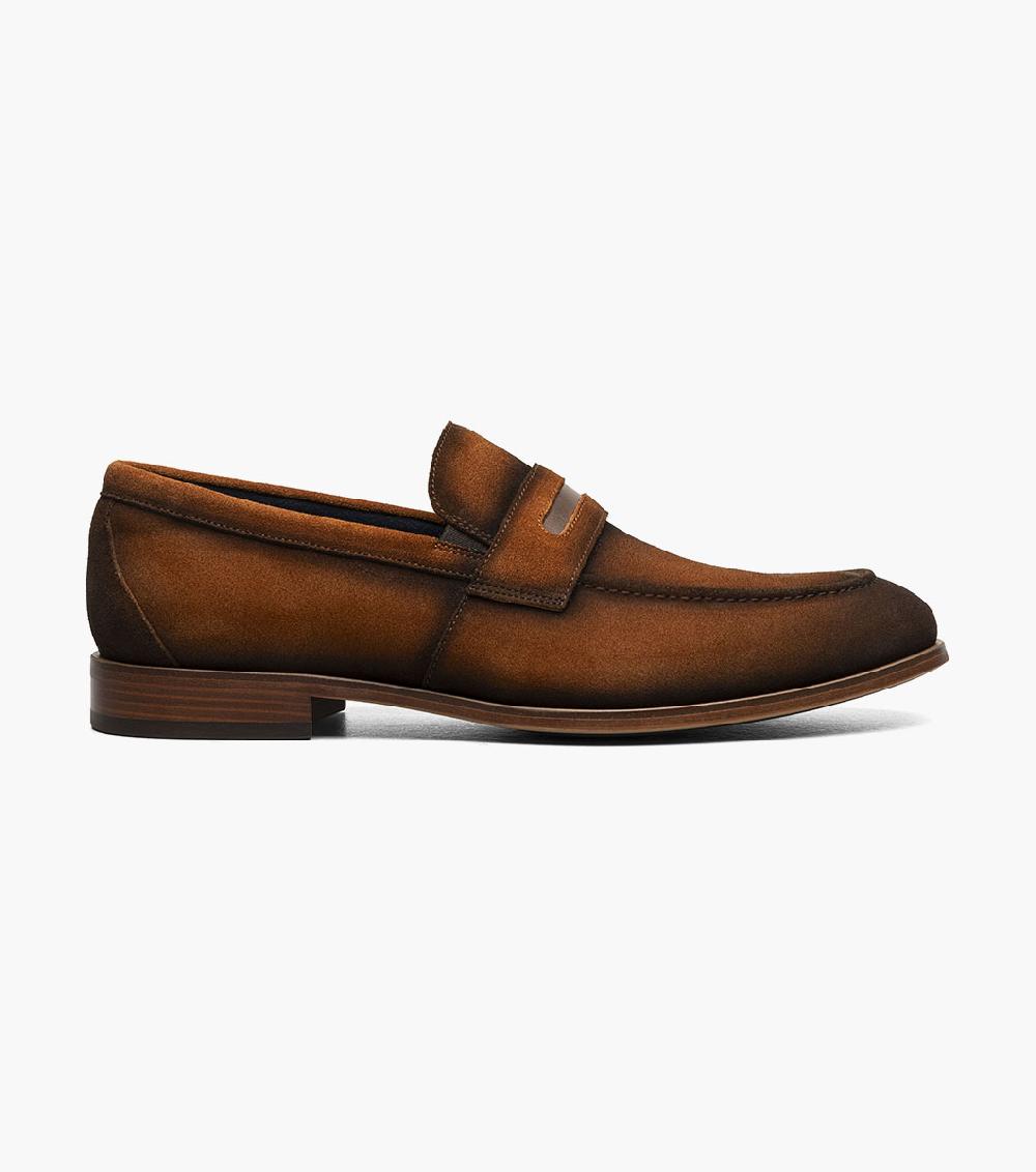 Stacy Adams Burke Moc Toe Saddle Slip On Men’s Dress Shoes