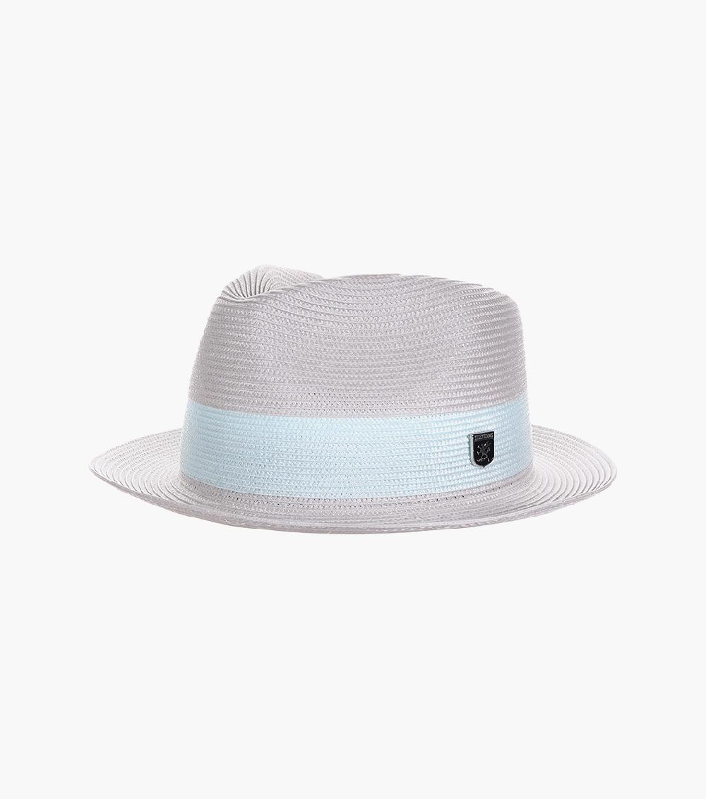 stacy adams Calem Fedora Poly Braid Pinch Front Hat Men’s Hats