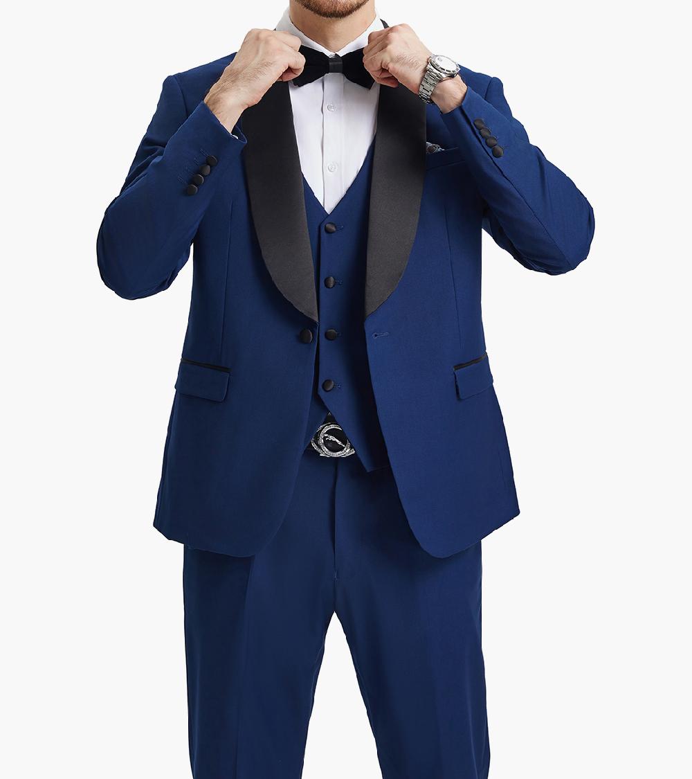 stacy adams Calloway 3 Piece Vested Tux Men’s Suits