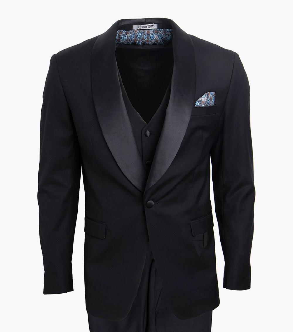 stacy adams Calloway 3 Piece Vested Tux Men’s Suits