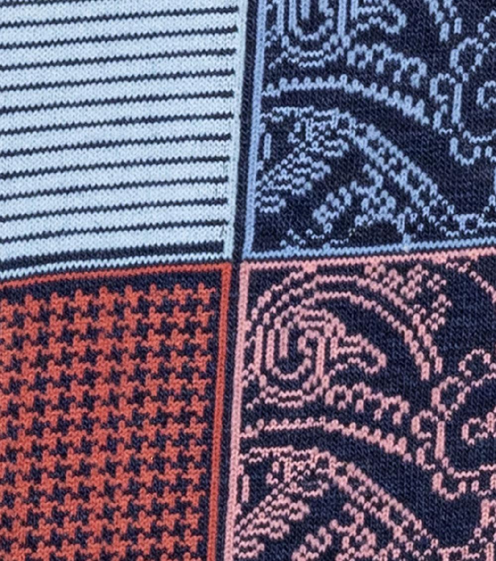 Stacy Adams Checkered Paisley Men's Crew Dress Sock Men’s Socks