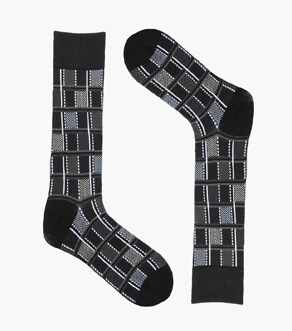 Stacy Adams Colorful Checks Men's Crew Dress Socks Men’s Socks