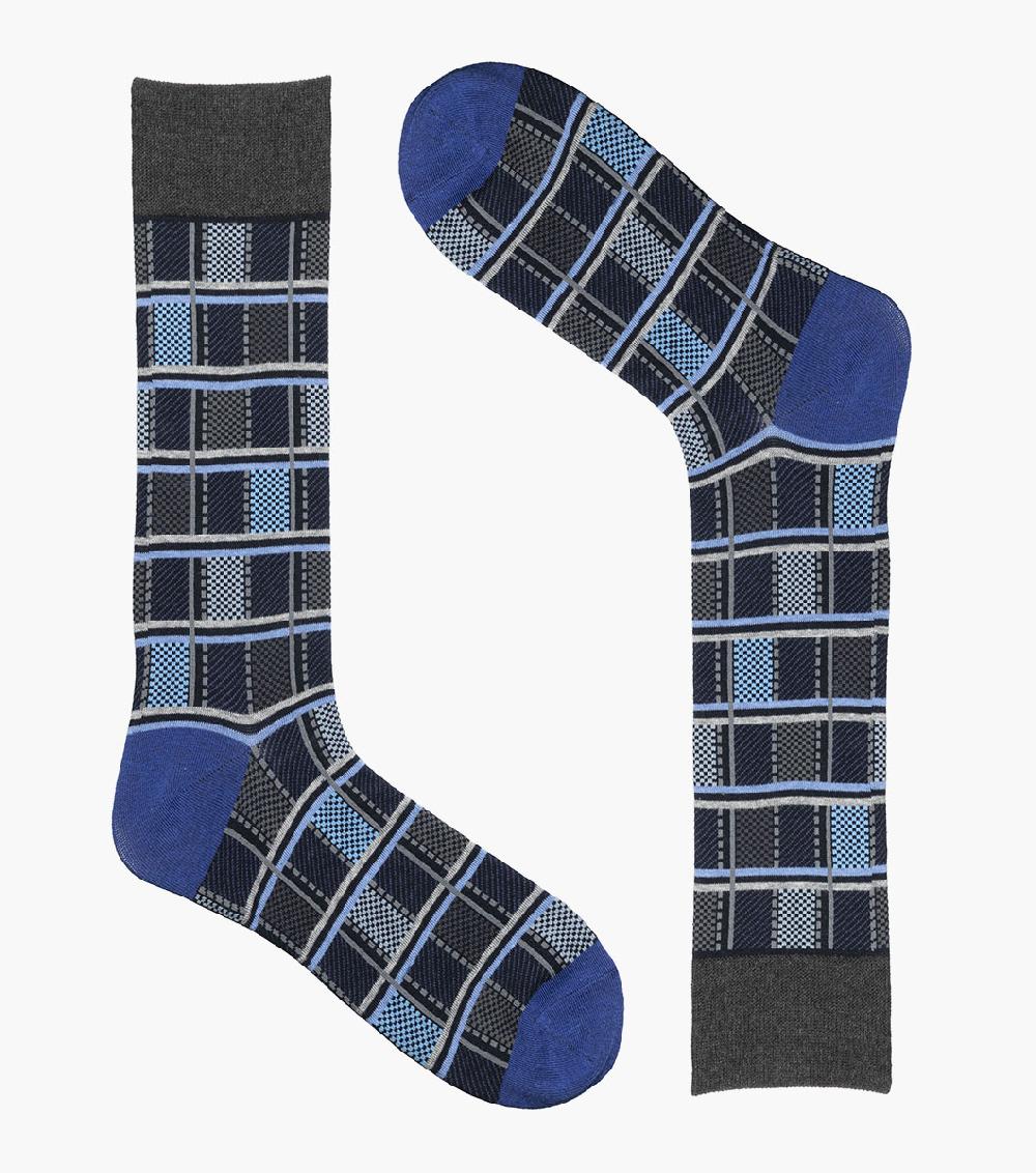 Stacy Adams Colorful Checks Men's Crew Dress Socks Men’s Socks