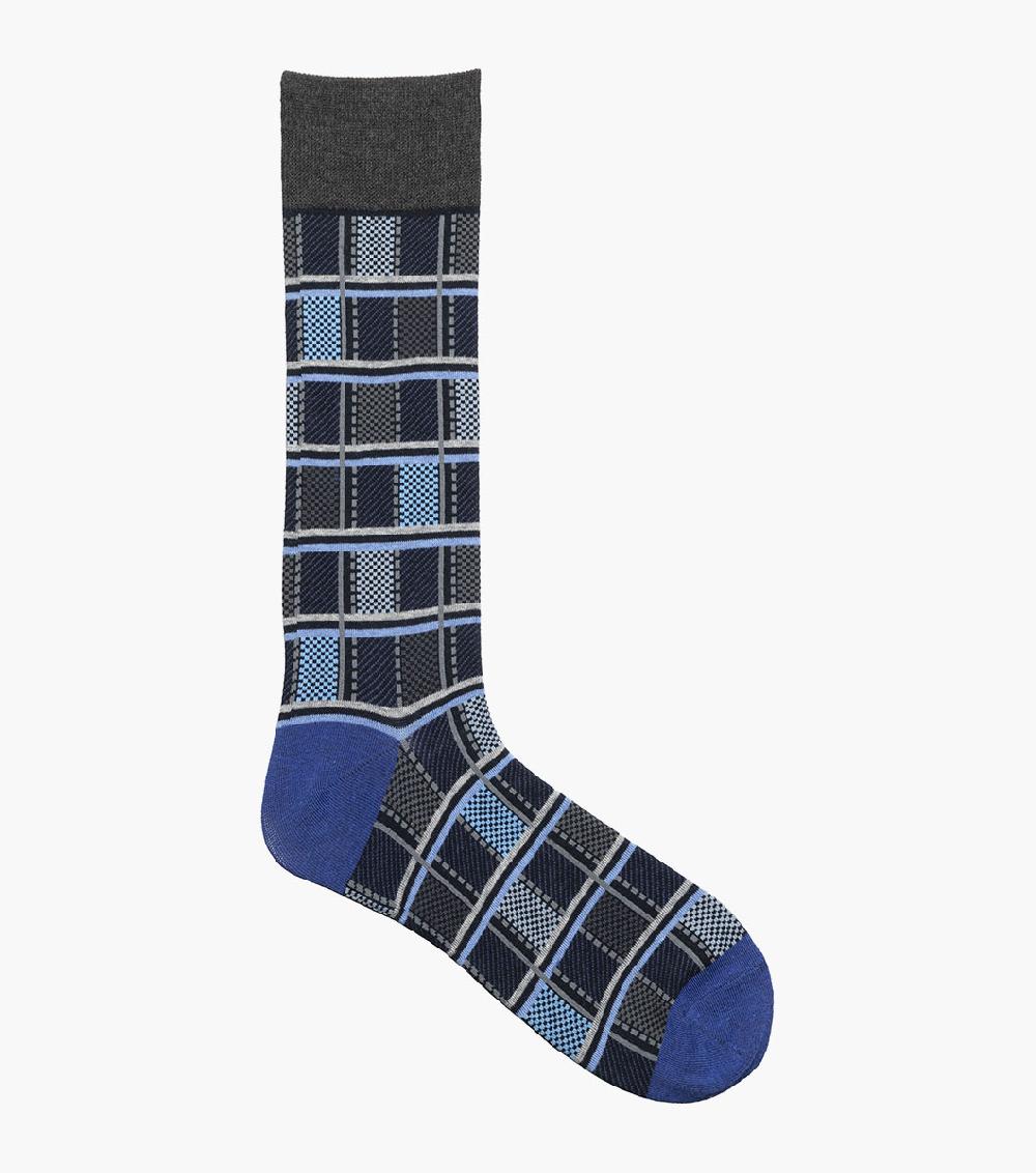 Stacy Adams Colorful Checks Men's Crew Dress Socks Men’s Socks