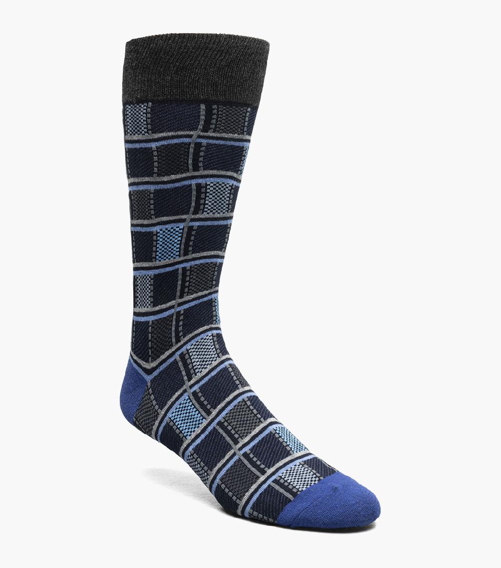 stacy adams Colorful Checks Men's Crew Dress Socks Men’s Socks