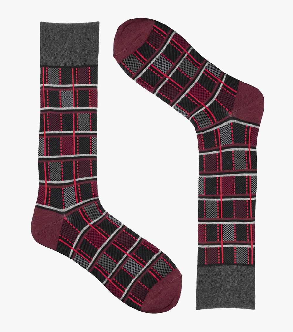 Stacy Adams Colorful Checks Men's Crew Dress Socks Men’s Socks