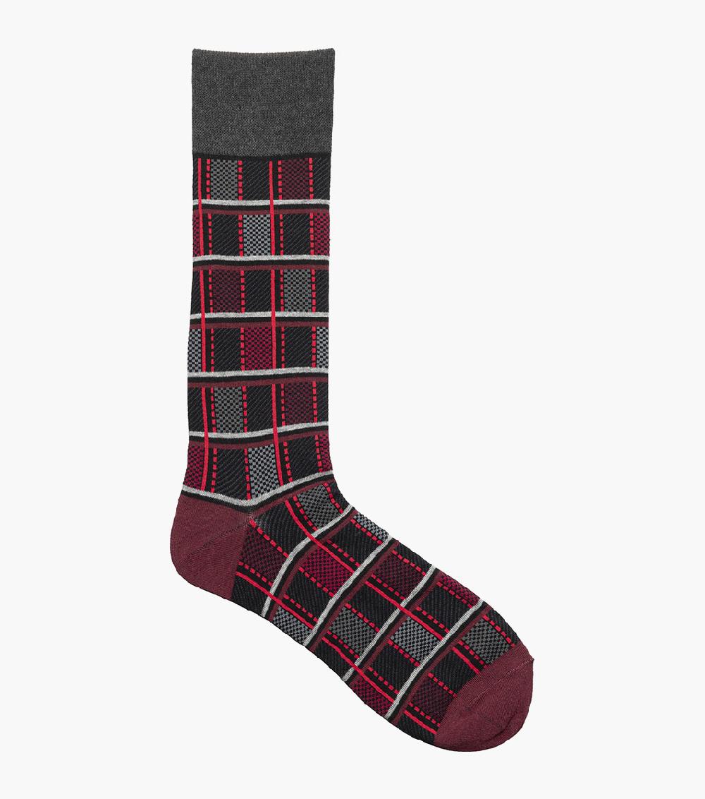 Stacy Adams Colorful Checks Men's Crew Dress Socks Men’s Socks