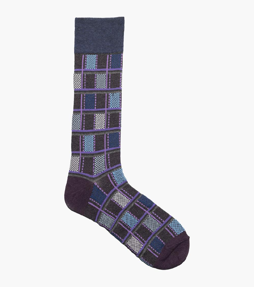 Stacy Adams Colorful Checks Men's Crew Dress Socks Men’s Socks