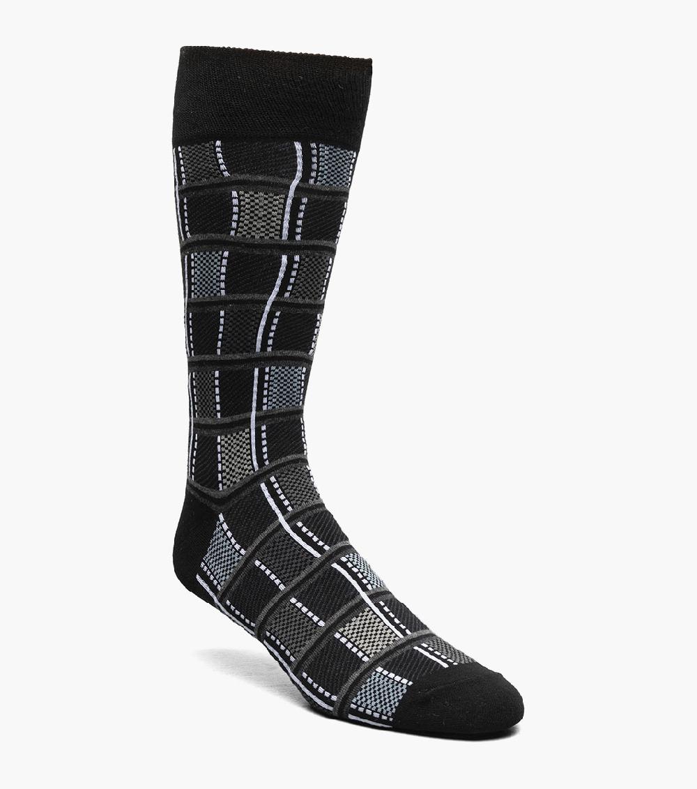 stacy adams Colorful Checks Men's Crew Dress Socks Men’s Socks