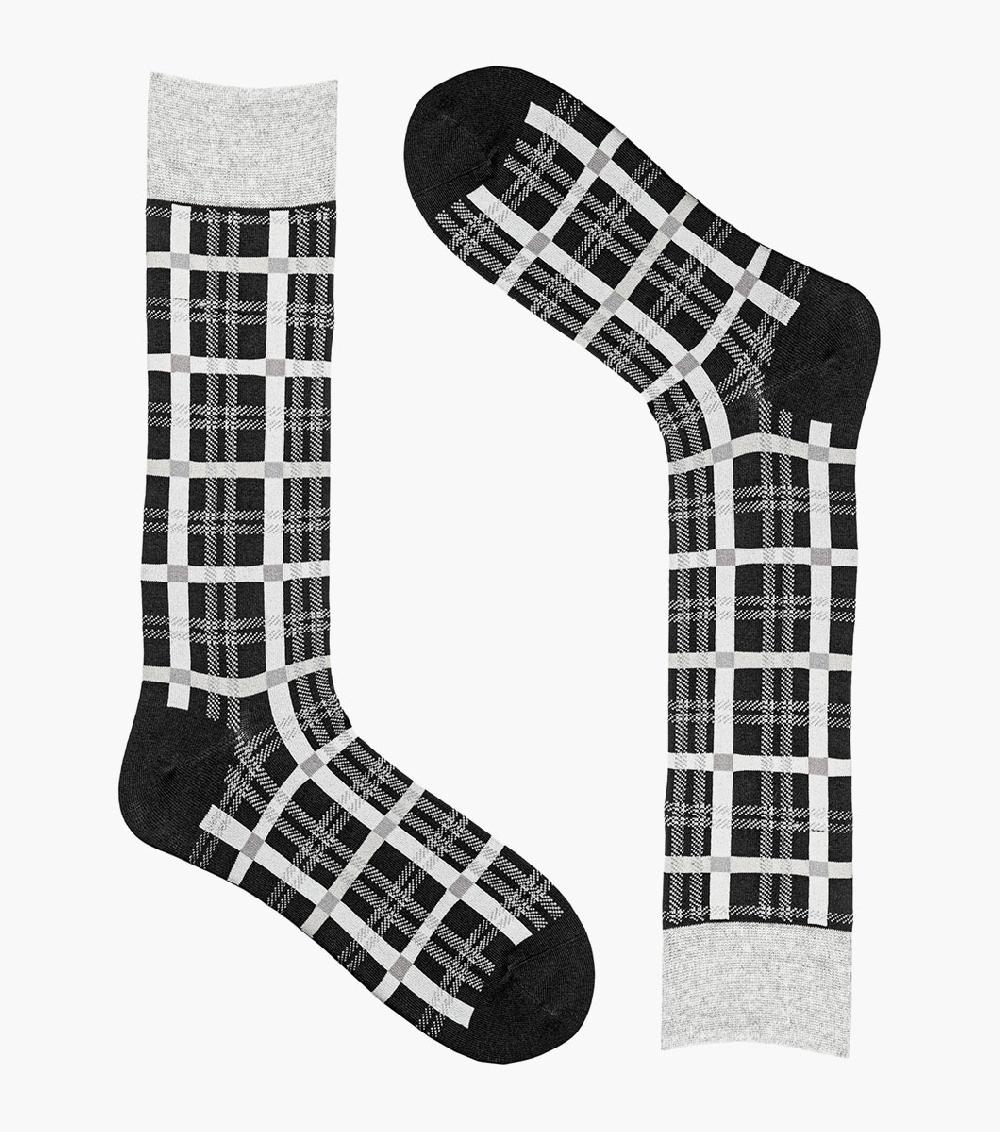 Stacy Adams Colorful Rectangles Men’s Crew Dress Sock Men’s Socks