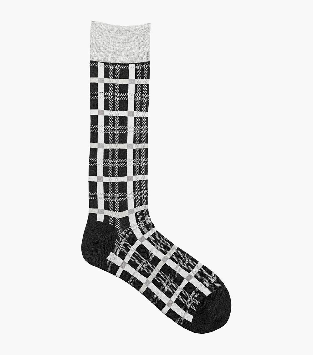 Stacy Adams Colorful Rectangles Men’s Crew Dress Sock Men’s Socks