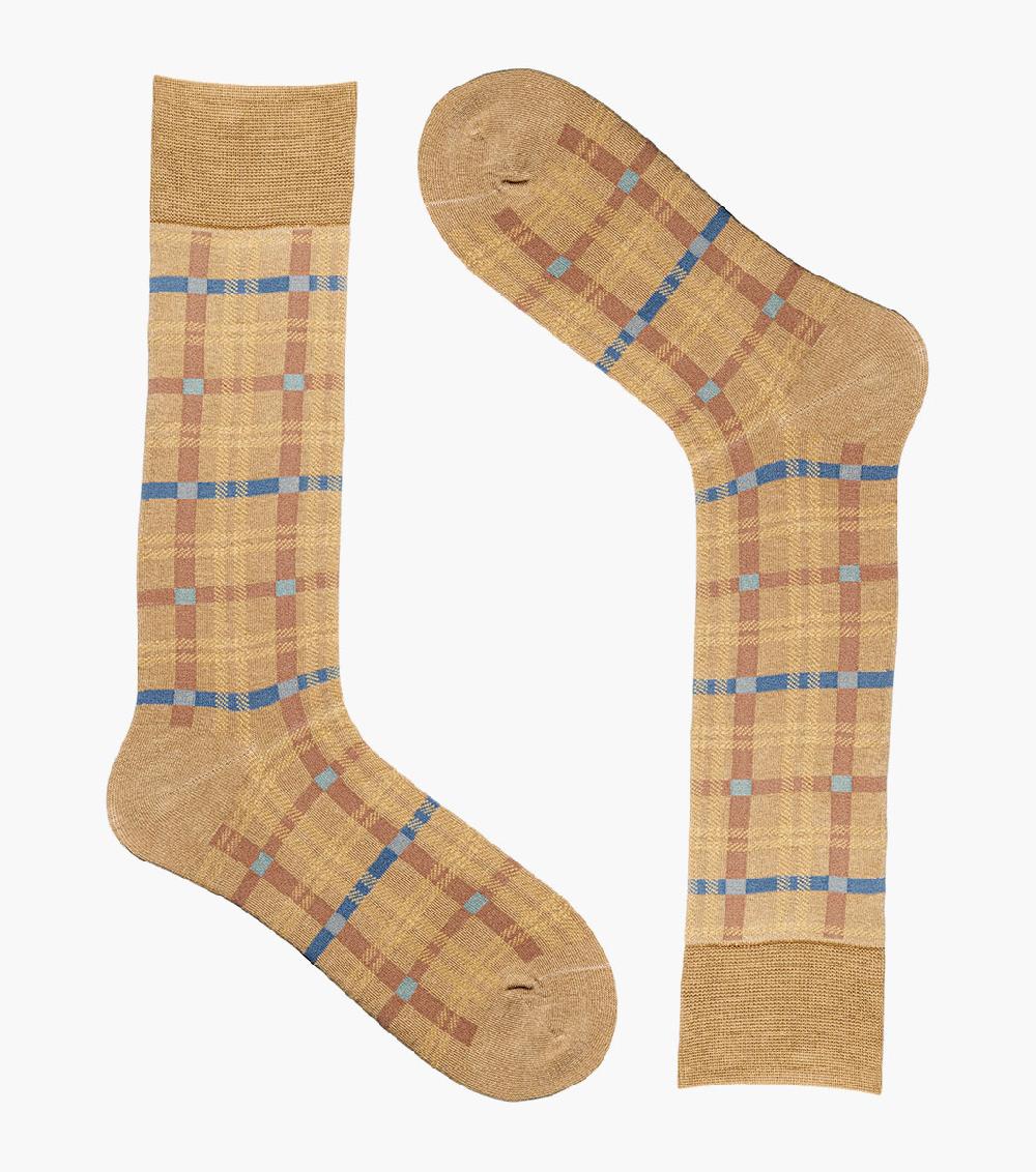 Stacy Adams Colorful Rectangles Men’s Crew Dress Sock Men’s Socks