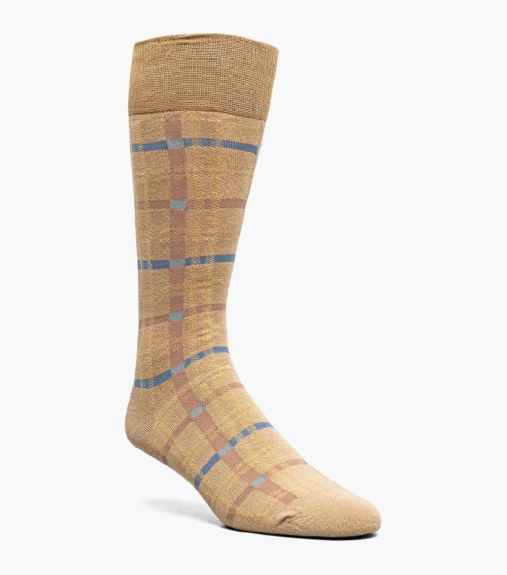 stacy adams Colorful Rectangles Men’s Crew Dress Sock Men’s Socks