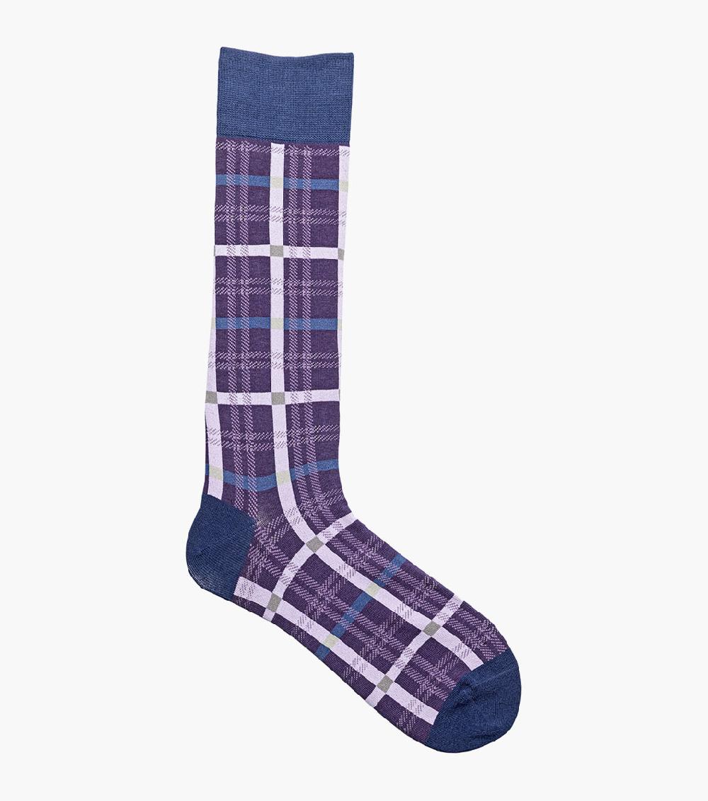 Stacy Adams Colorful Rectangles Men’s Crew Dress Sock Men’s Socks