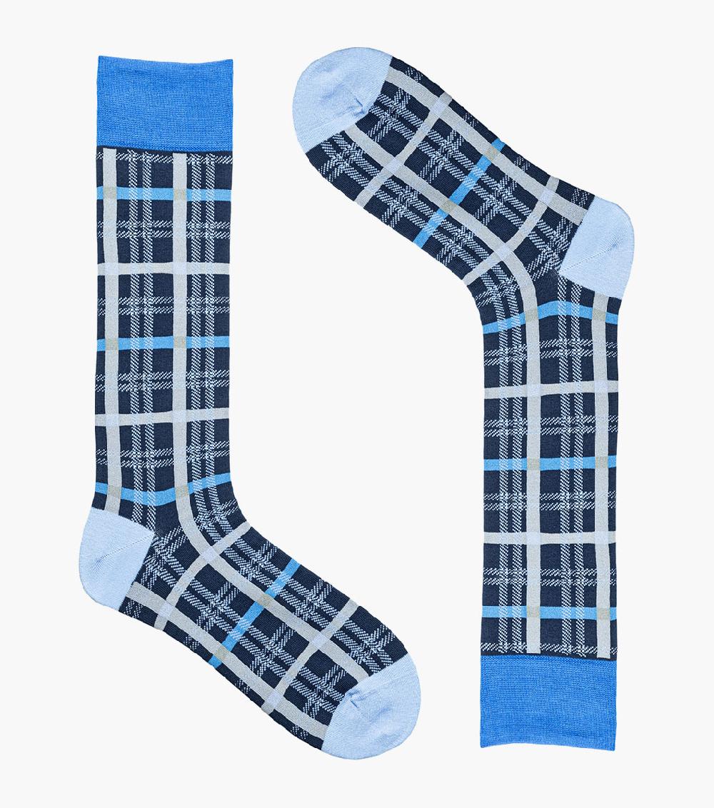 Stacy Adams Colorful Rectangles Men’s Crew Dress Sock Men’s Socks