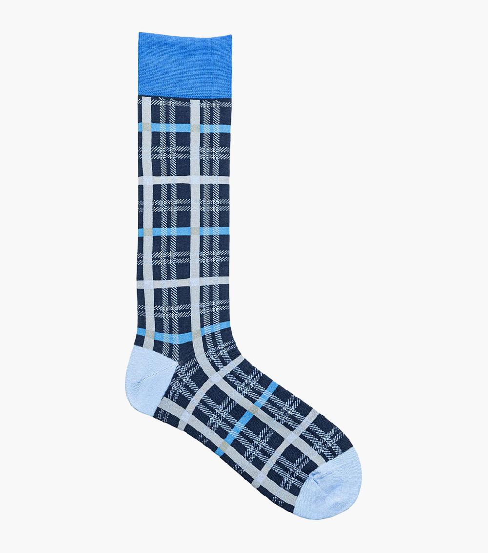 Stacy Adams Colorful Rectangles Men’s Crew Dress Sock Men’s Socks