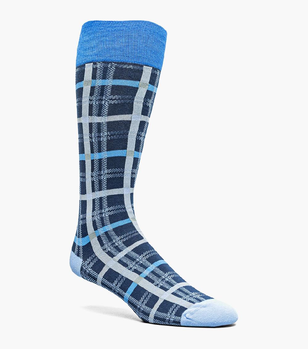 stacy adams Colorful Rectangles Men’s Crew Dress Sock Men’s Socks