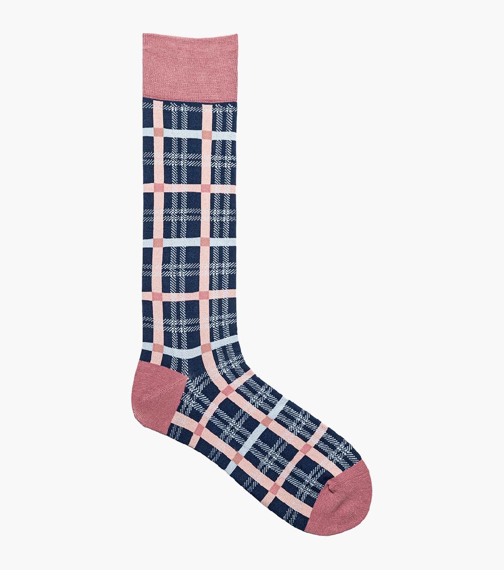 Stacy Adams Colorful Rectangles Men’s Crew Dress Sock Men’s Socks