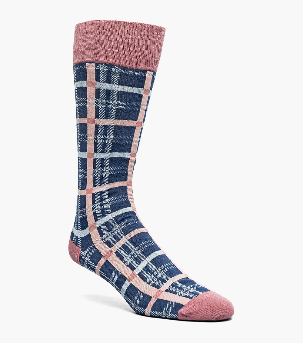 stacy adams Colorful Rectangles Men’s Crew Dress Sock Men’s Socks