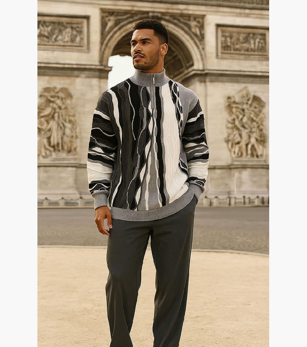 Stacy Adams Conrad Quarter Zip Sweater Men’s Casual Wear