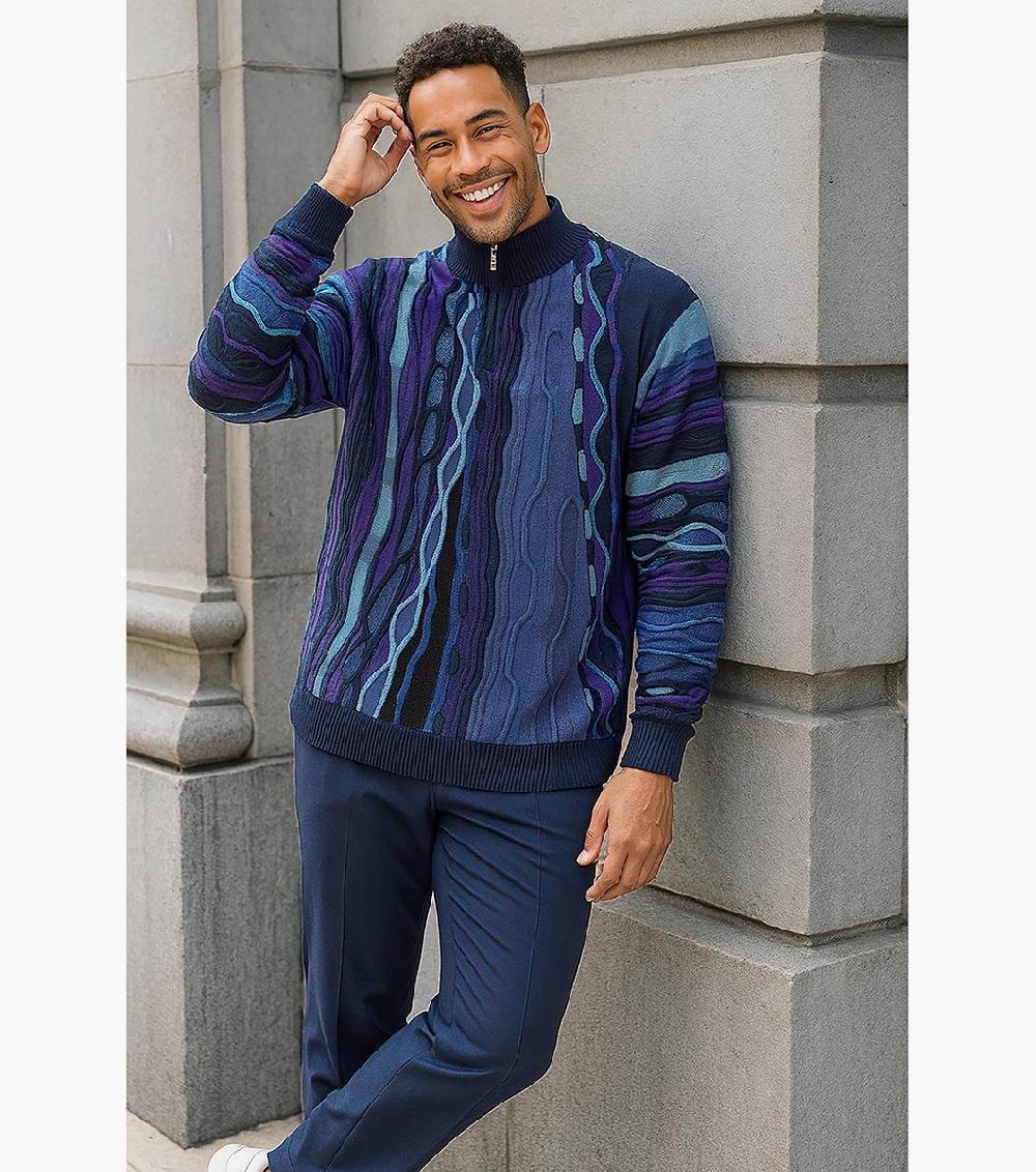 Stacy Adams Conrad Quarter Zip Sweater Men’s Casual Wear