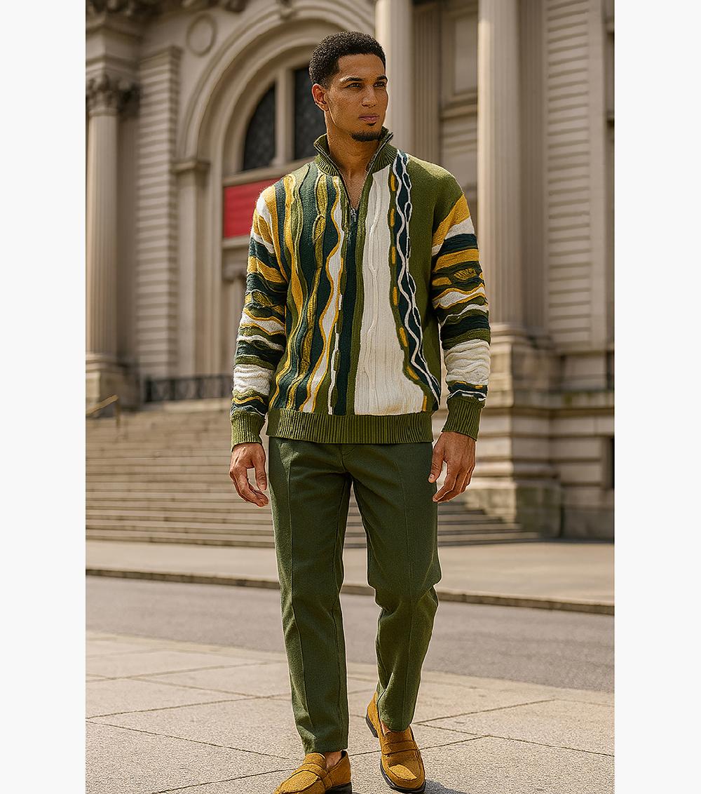 Stacy Adams Conrad Quarter Zip Sweater Men’s Casual Wear