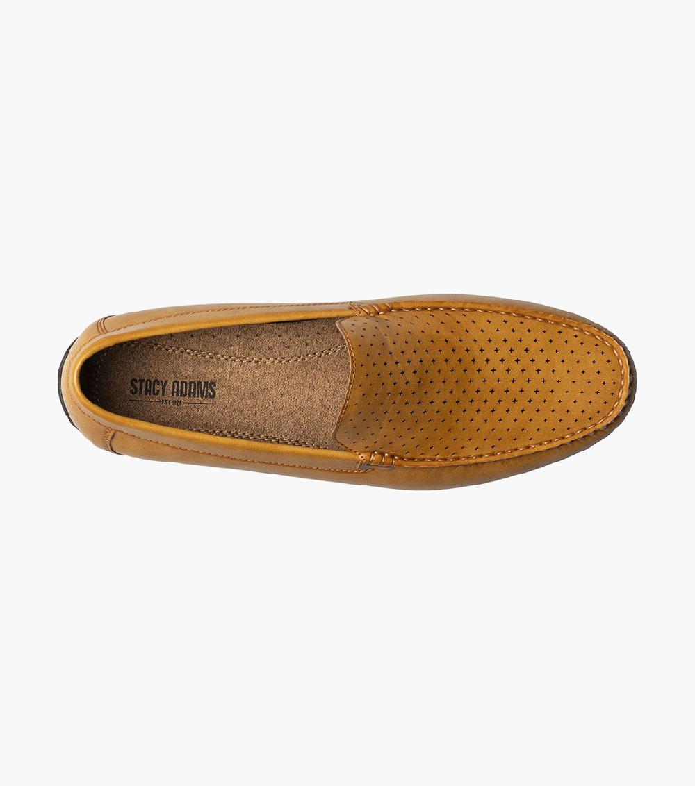 Stacy Adams Conroy Moc Toe Perf Slip On Men’s Dress Shoes